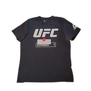 Reebok UFC Men's Black Respect The Fight Short‎ Sleeve T-shirt Large